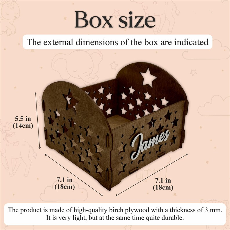 Custom Engraved Wooden Box – Personalized Storage Chest for Keepsakes