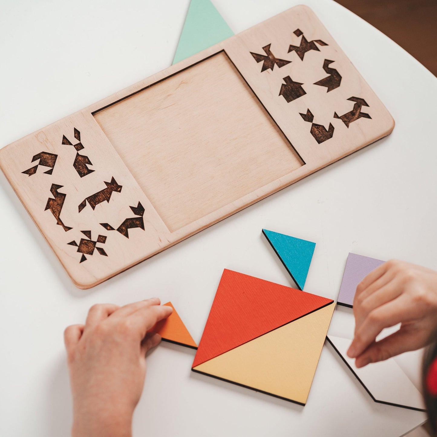 Wooden Geometric Animal Puzzle