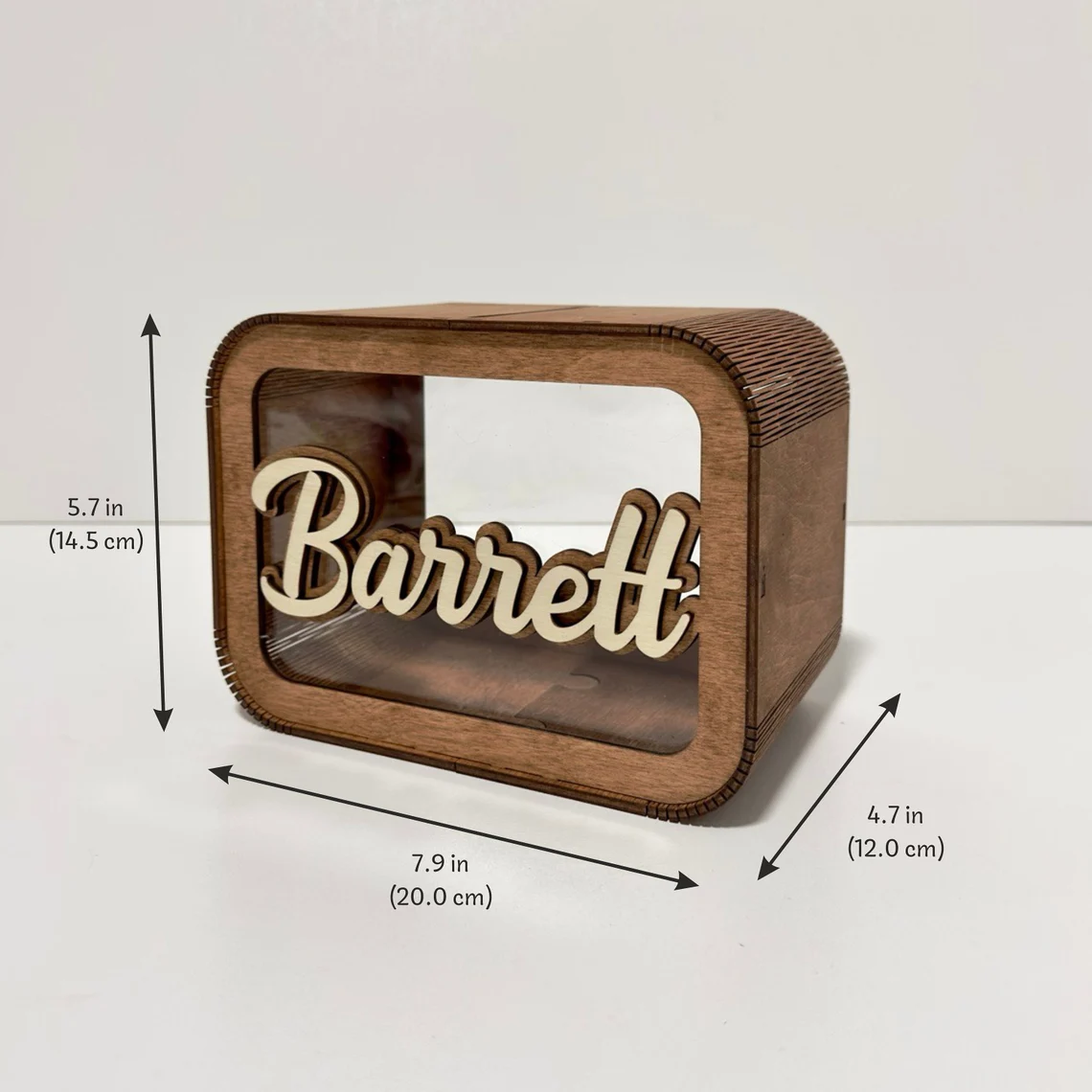 Large 3D personalized wooden piggy bank for children Assembly instructions