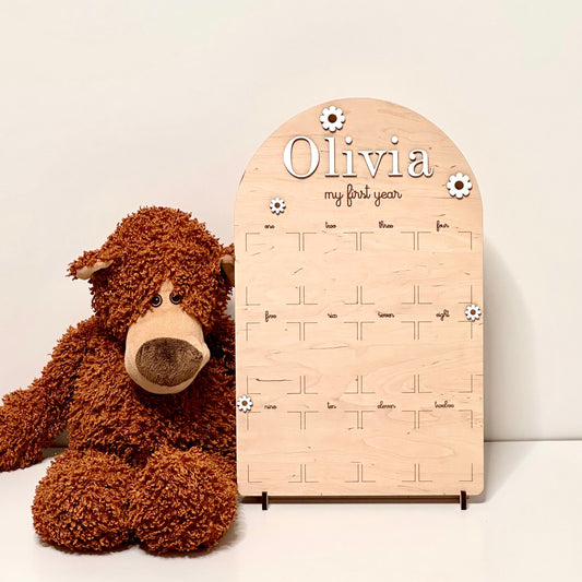 My First Year Photo Board, One Year Photo Board, 1st Birthday Board, Girl Decorations, First Birthday Boy, Party Decorations