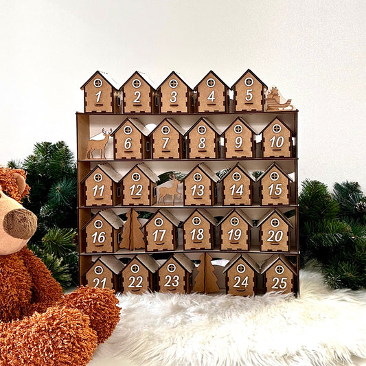 Wooden Advent Calendar For Kids, Adult Rustic Holiday Decor, Christmas Decor, Home Decoration 2023, Nativity Scene Set,Advent Activity Gifts