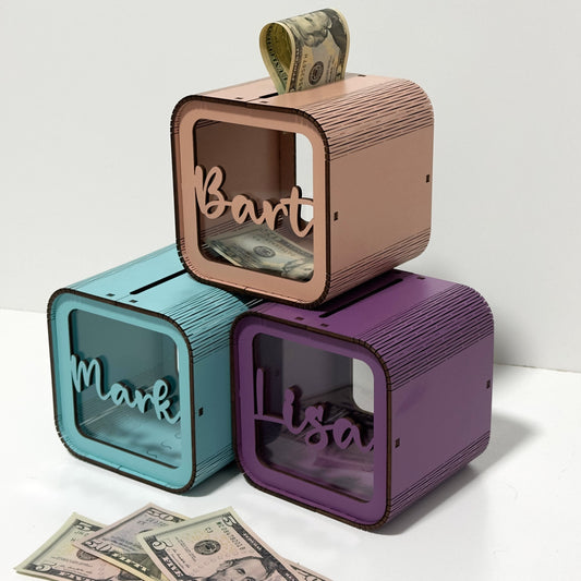 Personalized Piggy Bank with Name, Kids Coin Bank, Piggy Bank Gift, Children's Money Bank, Kids Birthday Gift, Nursery Decor, Gift for Boys