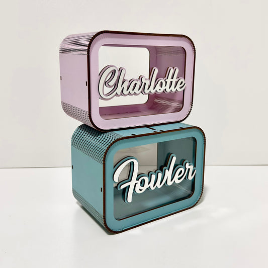 Personalized Money Box, Boy Gift Idea, Money Banks, Cash Box, Nursery Decor Girl, Wood Piggy Bank,Custom Piggy Bank, Wooden Cash Box