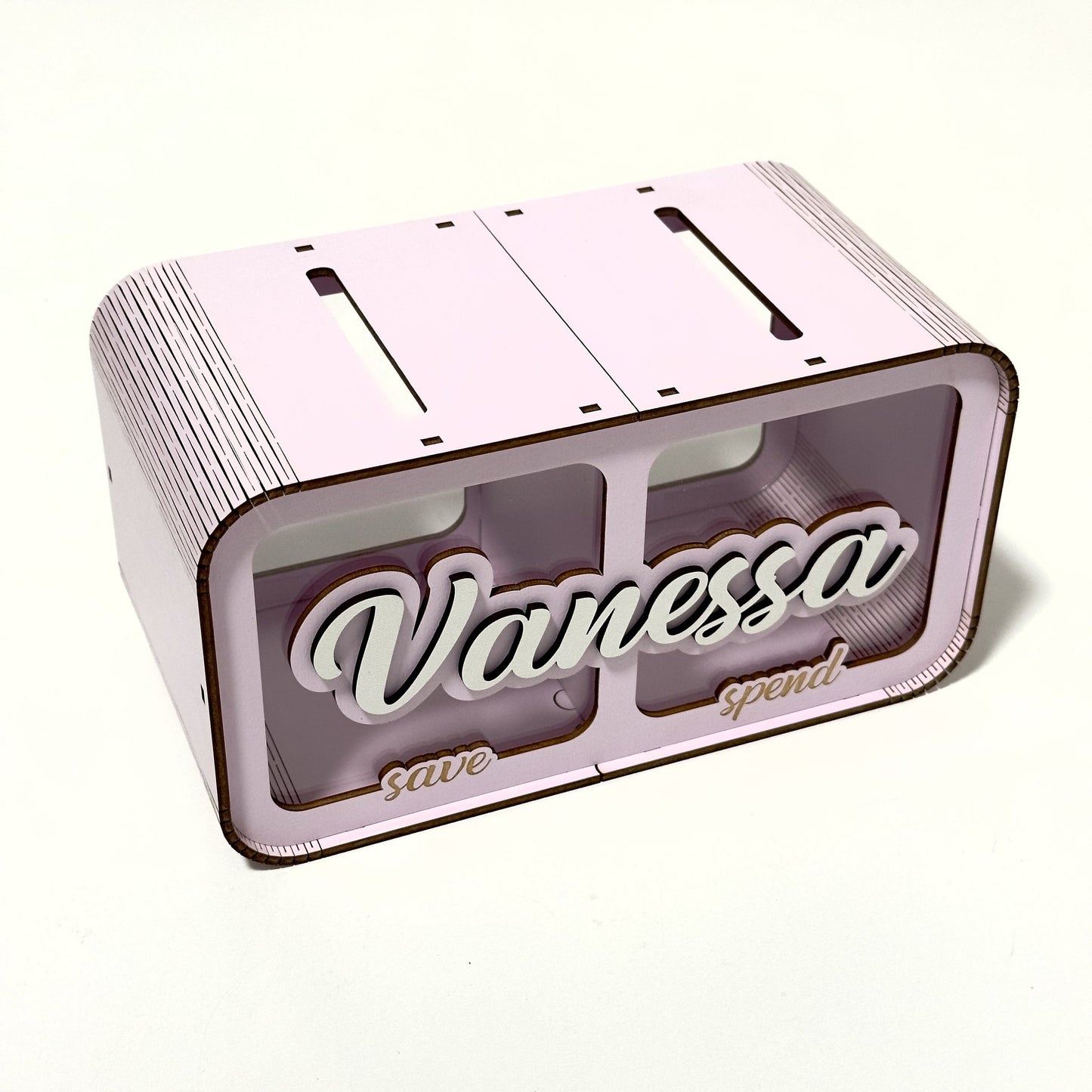 Wooden Money Box Kids, Custom Piggy Bank, Saving Cash Box, Personalized Bank For Child, Handmade Gift, Saving Piggy Bank, Save Spend jar