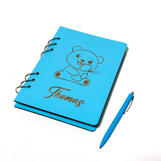 Engraved Wood Diary, Personalized Writing Journal, Unique Gift for Women, Birthday Present, Handcrafted Notebook