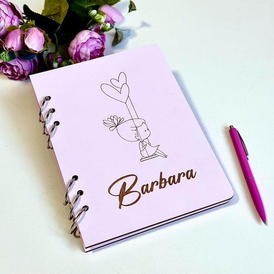 Kids Custom Personalized Notebook, Personalized Engraved Journal, Wooden Notebook, Custom Wood Cover Notebook, Custom Wooden Notebook