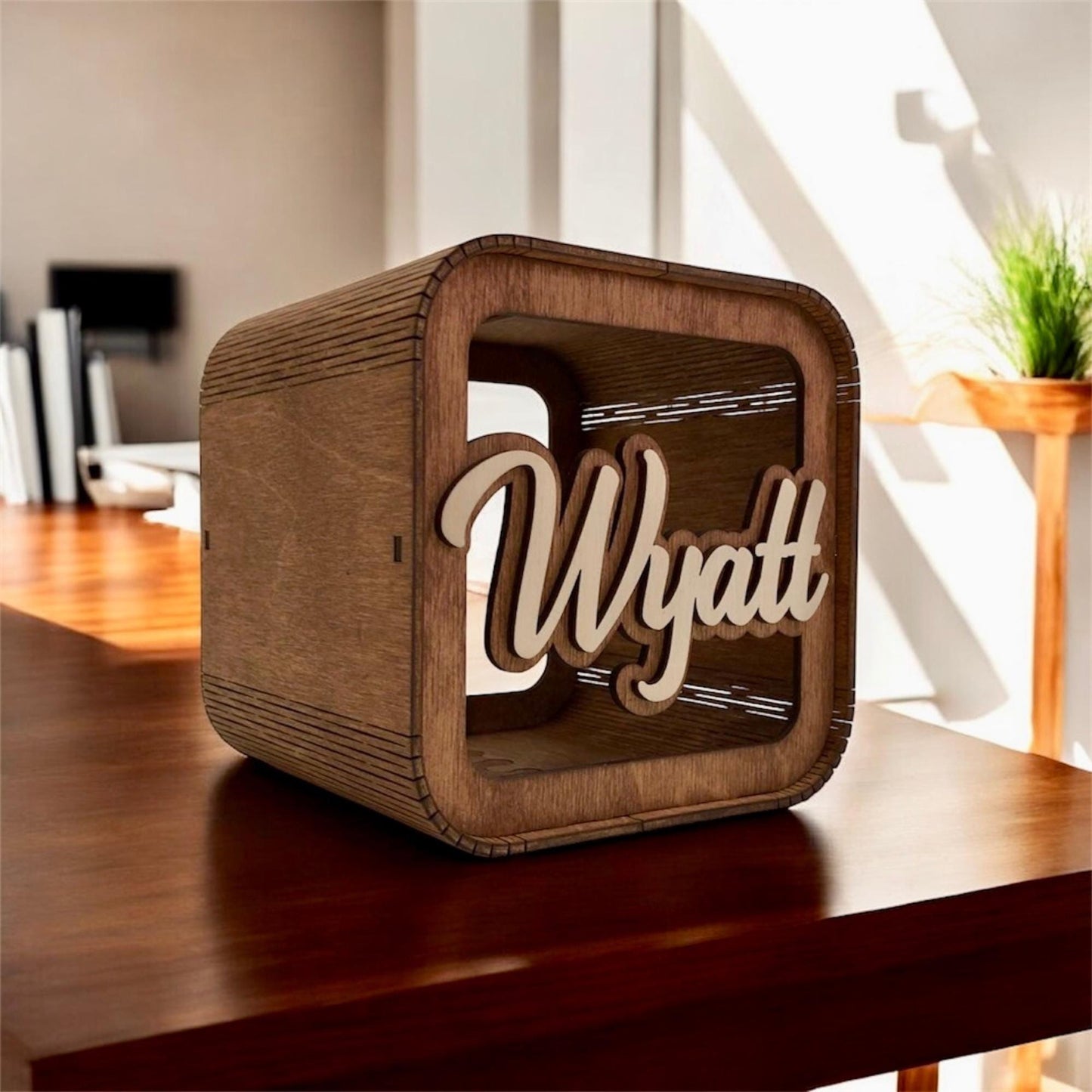 Piggy Bank for Kids, Cash Box for Child, Baby Birthday Gift, Wood Money Banks, Custom Money Box for Toddler, Gift for Kids, Name Piggy Bank