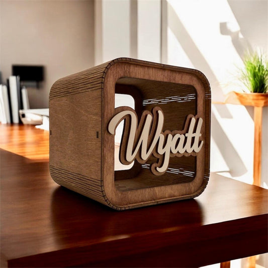 Piggy Bank for Kids, Cash Box for Child, Baby Birthday Gift, Wood Money Banks, Custom Money Box for Toddler, Gift for Kids, Name Piggy Bank