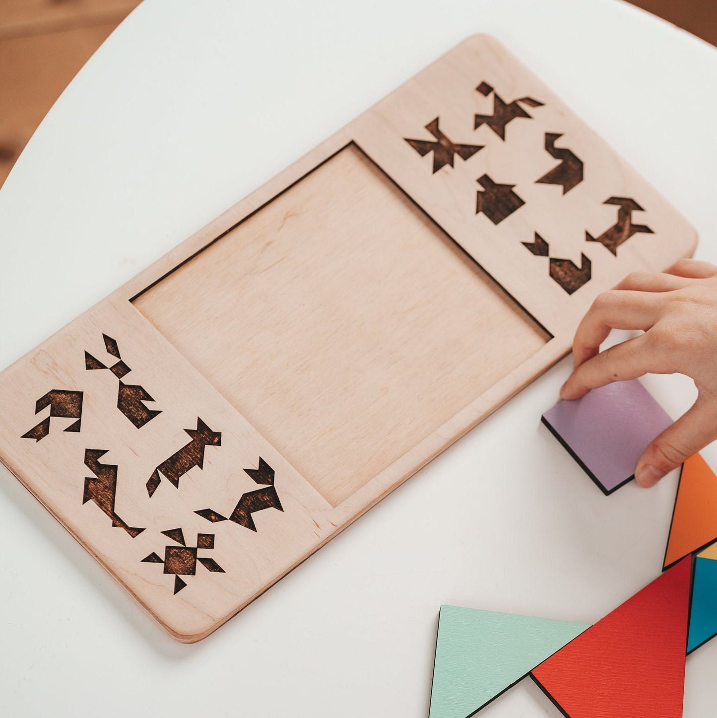 Wooden Geometric Animal Puzzle