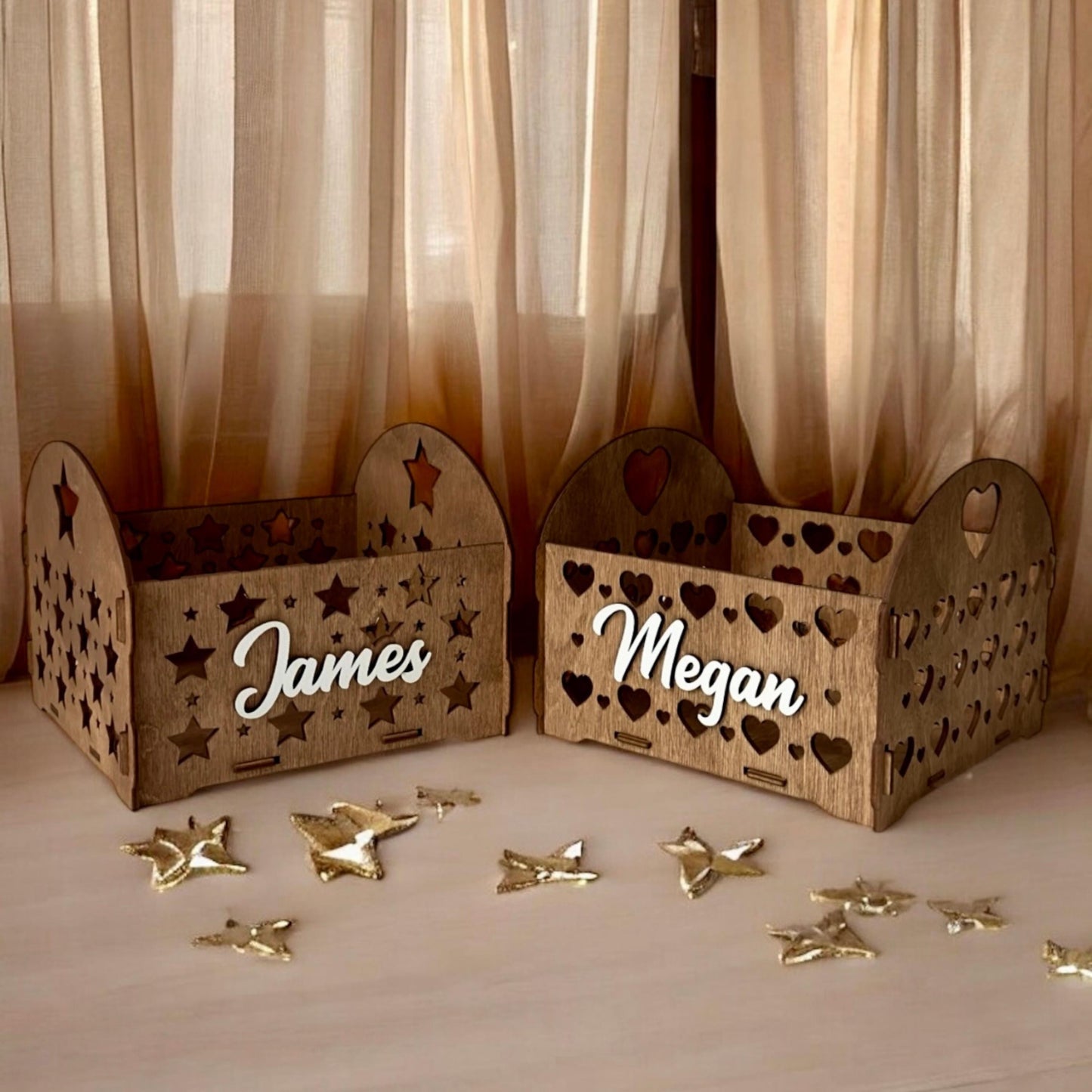 Custom Wooden Keepsake Box – Engraved Storage Chest with Name