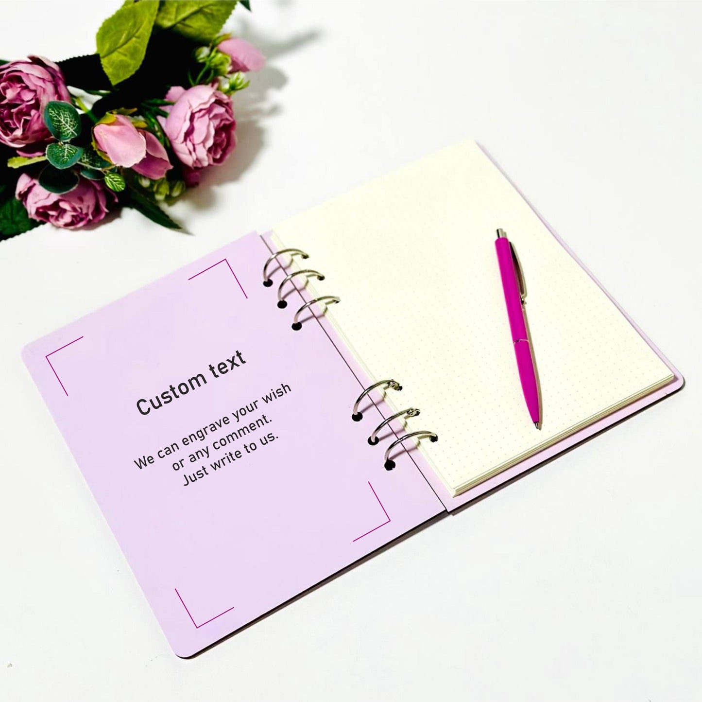 Personalized Wooden Journal – Custom Engraved Rustic Wood Diary & Writing Notebook