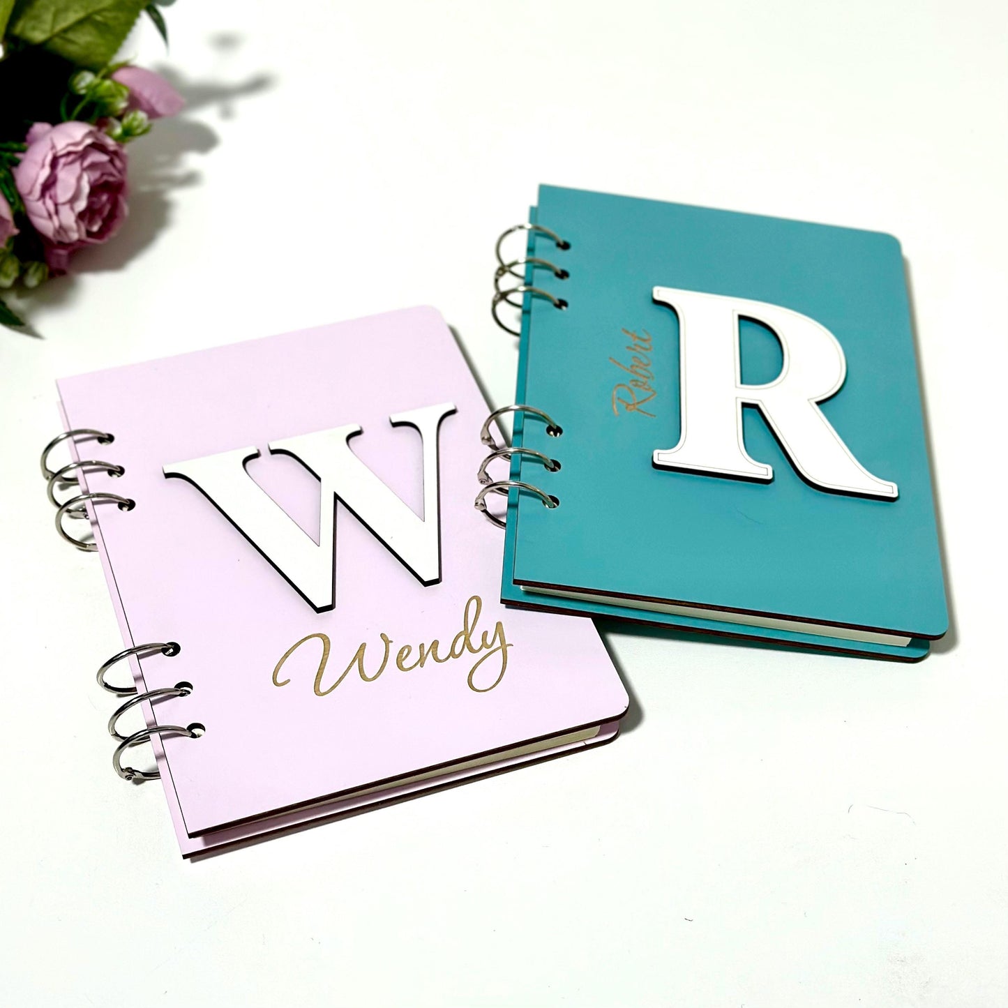 Rustic Wooden Notebook – Custom Engraved Journal with Personalized Wood Cover