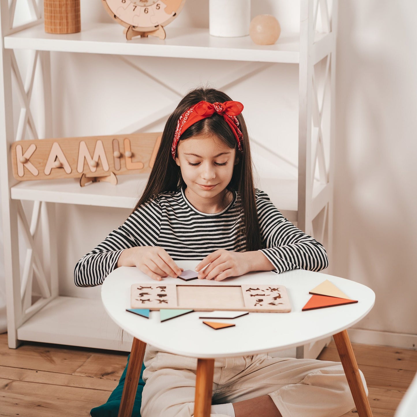 Wooden Geometric Animal Puzzle