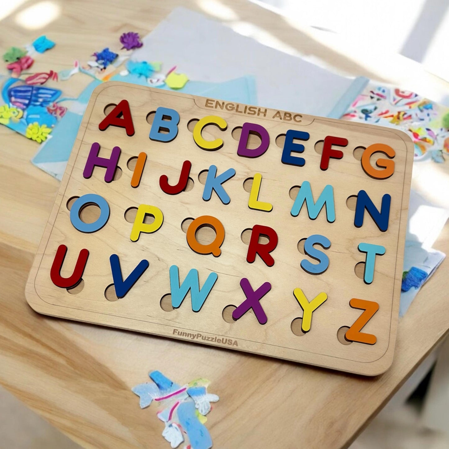 Wooden Alphabet Puzzle for Kids