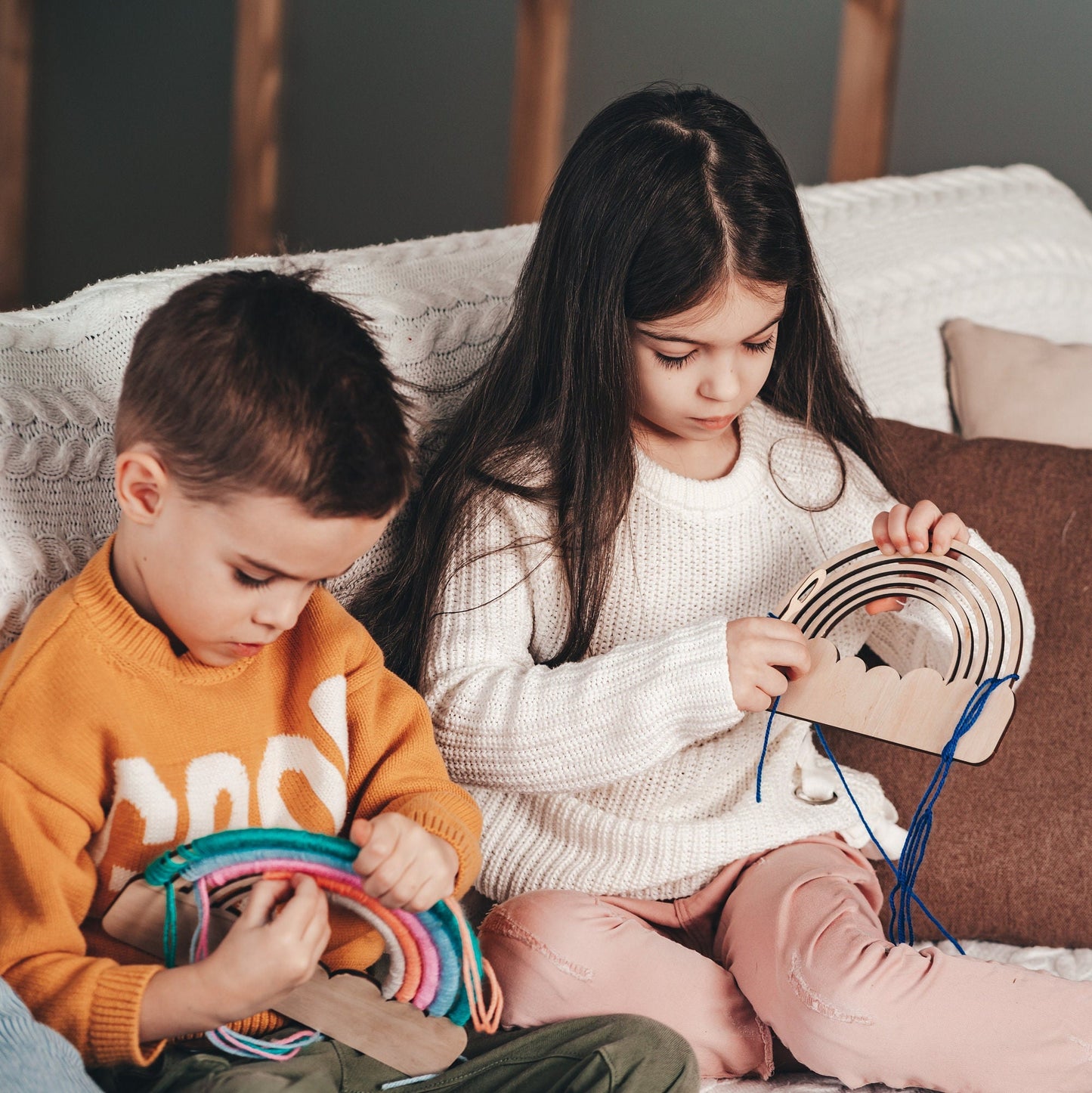 Wooden Sensory Craft Toy for Toddlers & Kids