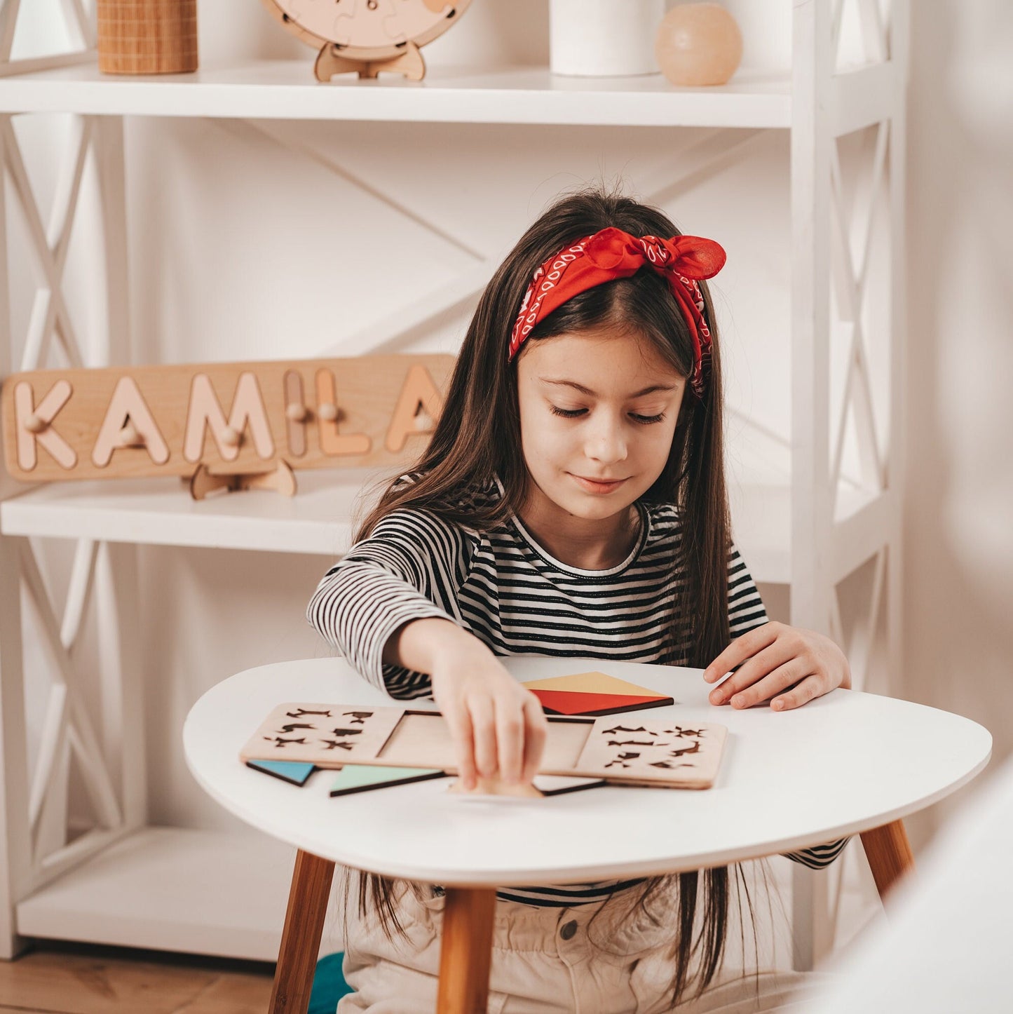 Wooden Geometric Animal Puzzle