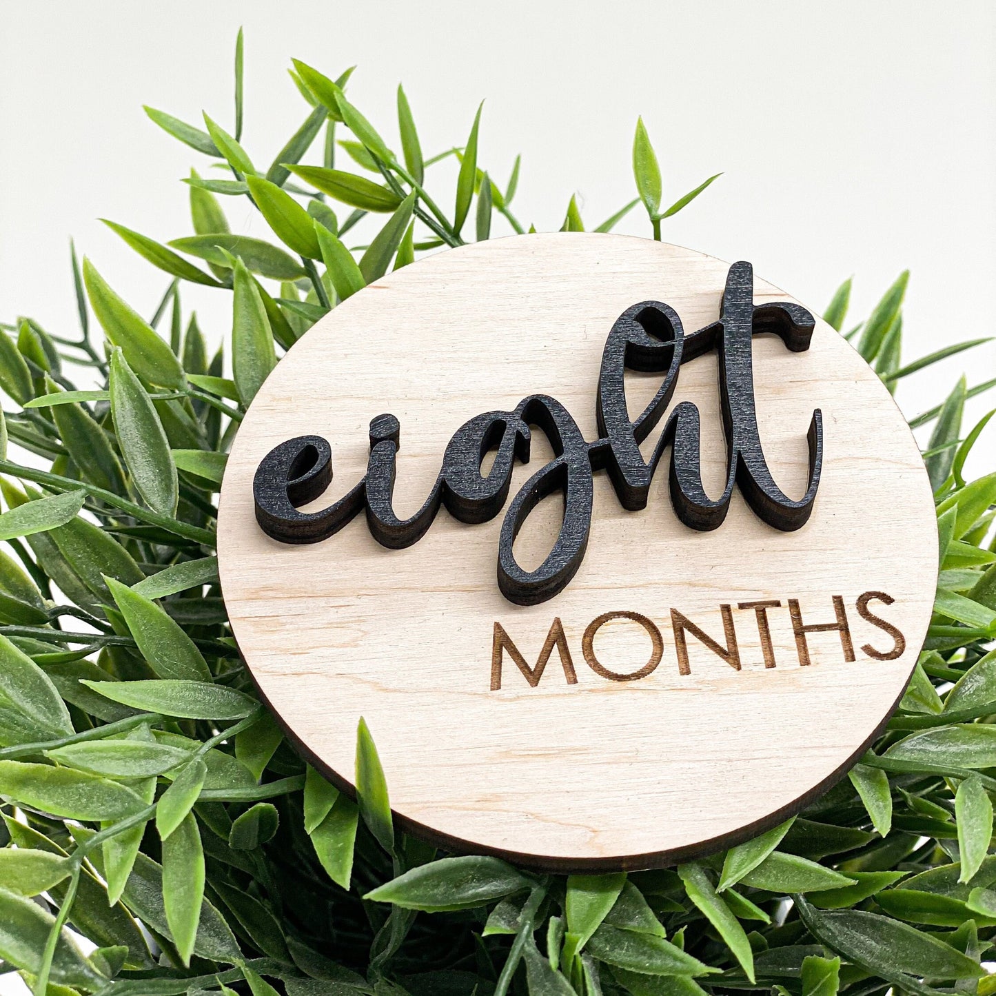 Baby Monthly Sign Set, Baby Announcement, New Mom Gift, Baby Shower Gift, Milestone Discs, Wood Monthly Photo Markers