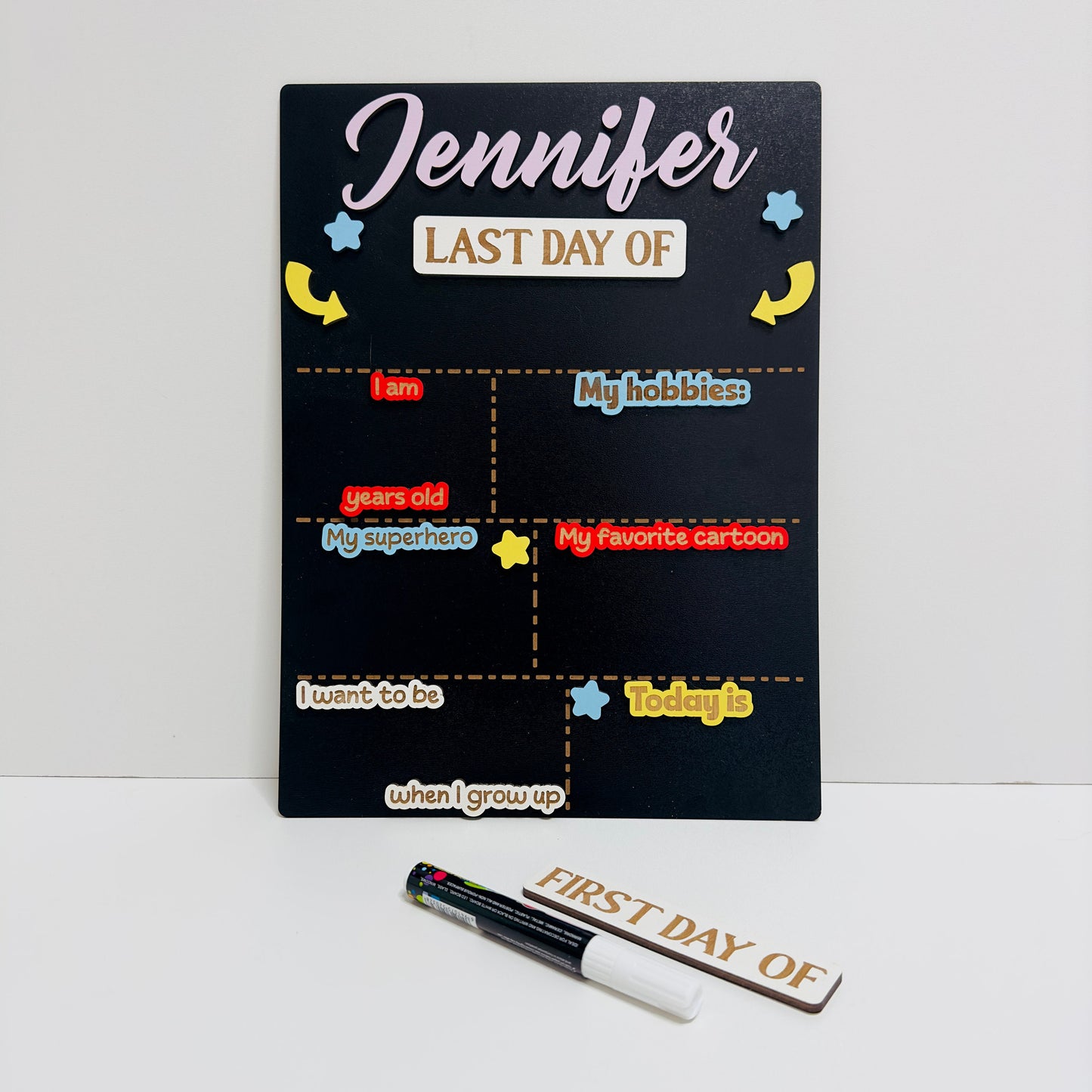Reusable Back to School Board for Kids