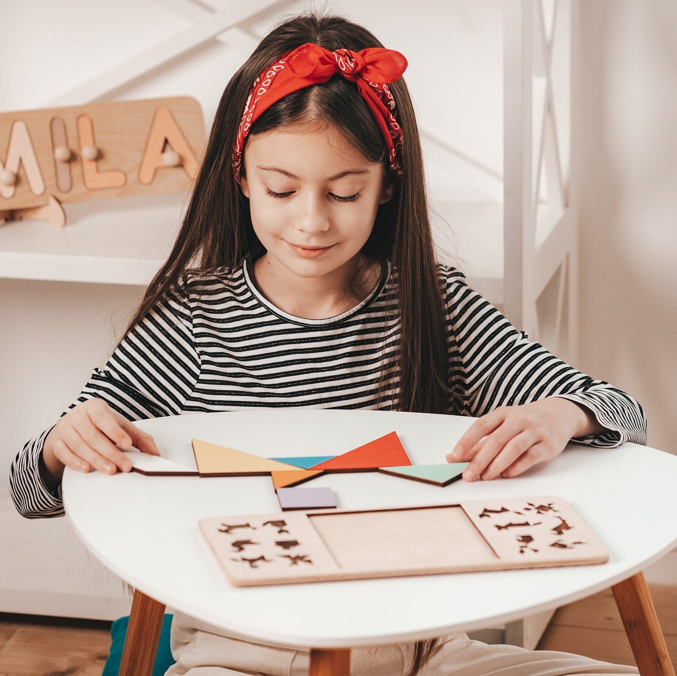 Wooden Geometric Animal Puzzle