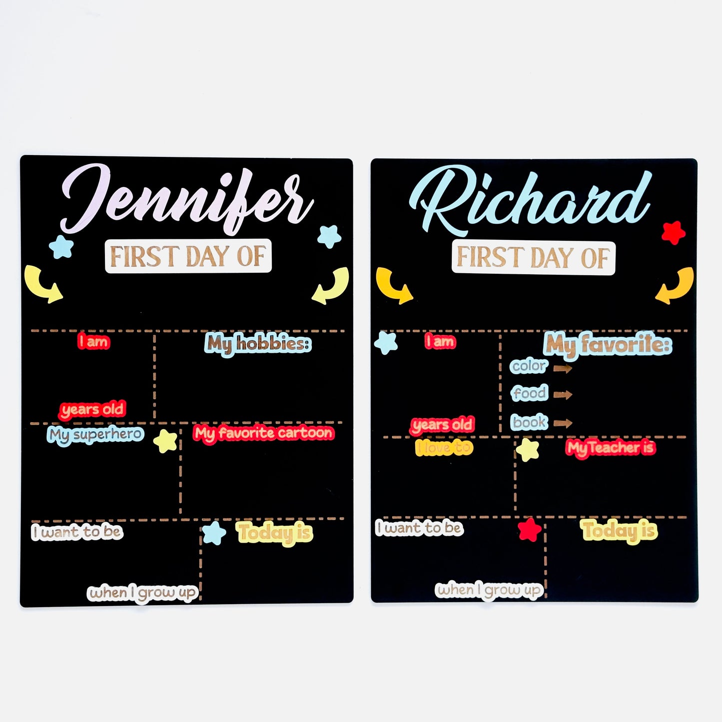 Personalized First Day of School Sign