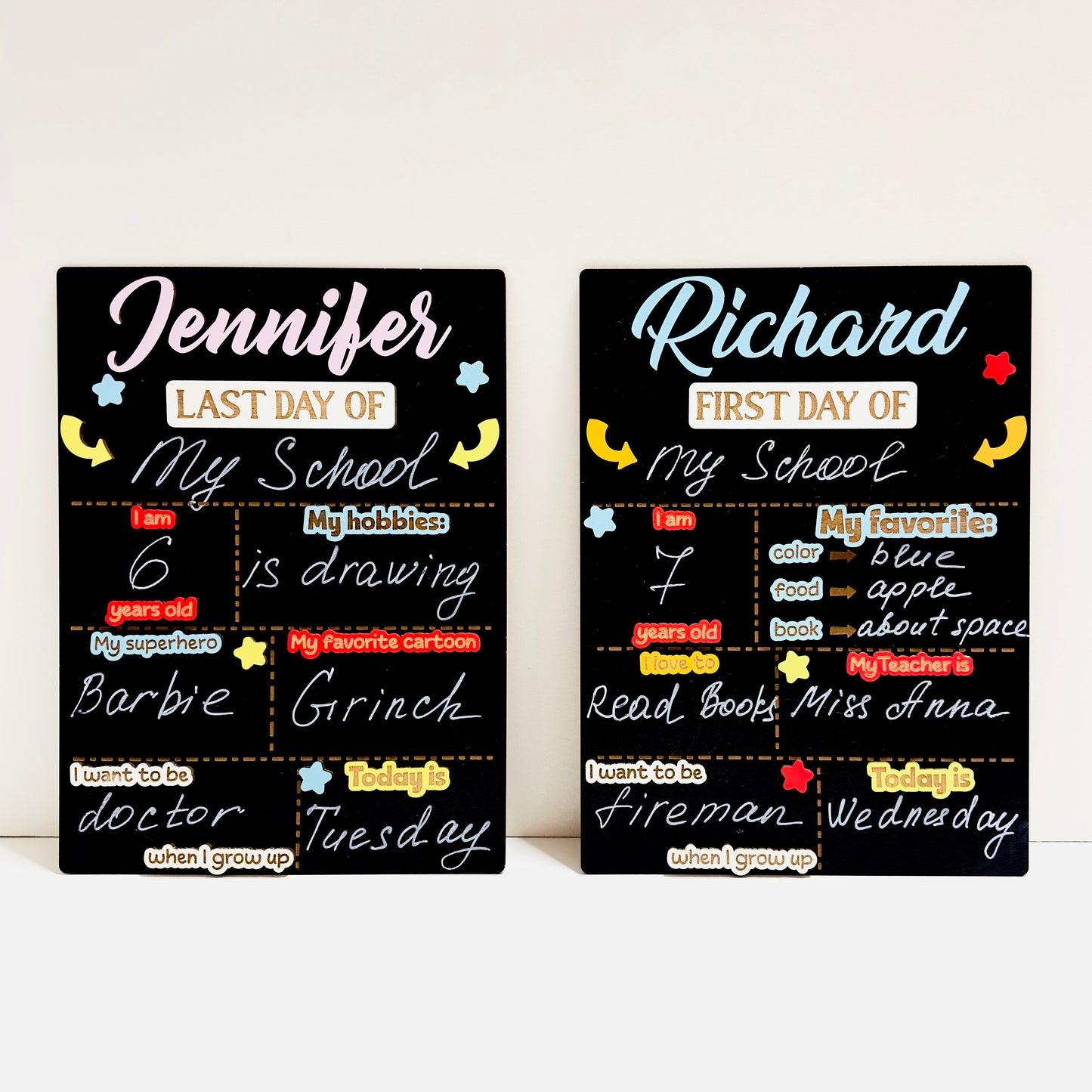 Reusable Back to School Board for Kids