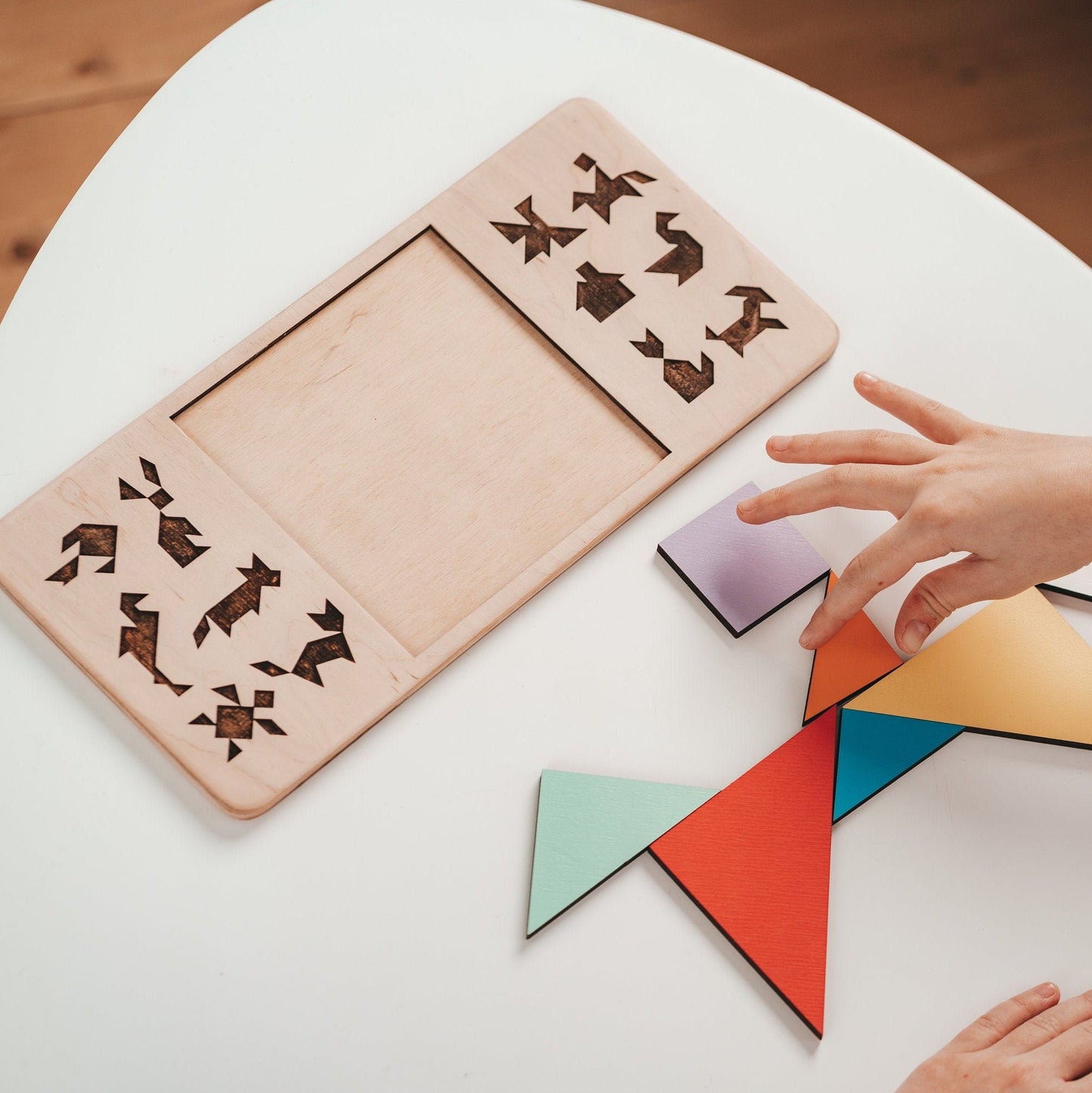 Wooden Geometric Animal Puzzle