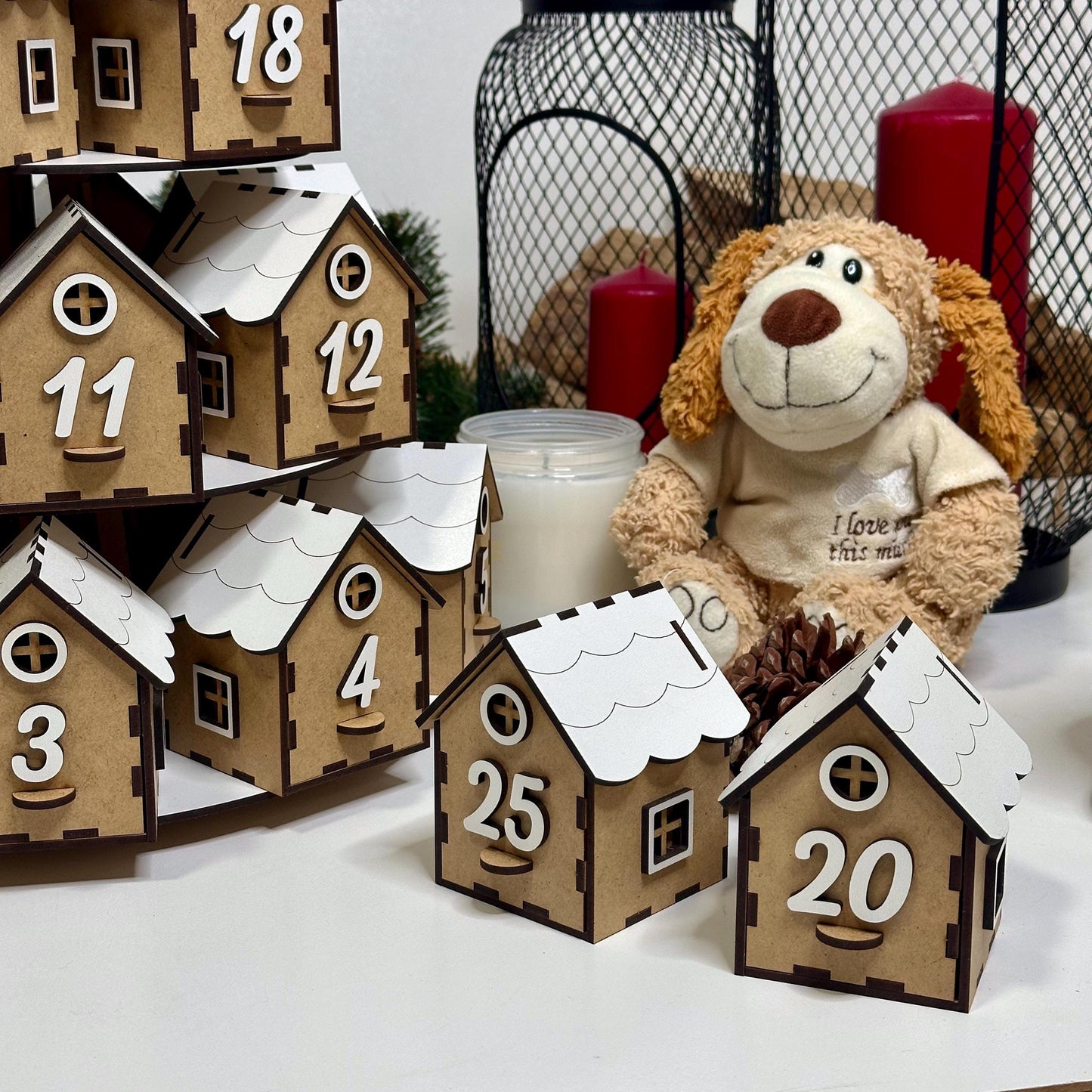 Personalized Advent calendar, Christmas, Wooden Advent calendar, Advent box to fill, Advent Boxes, Fill in Christmas Wooden Advent Calendar