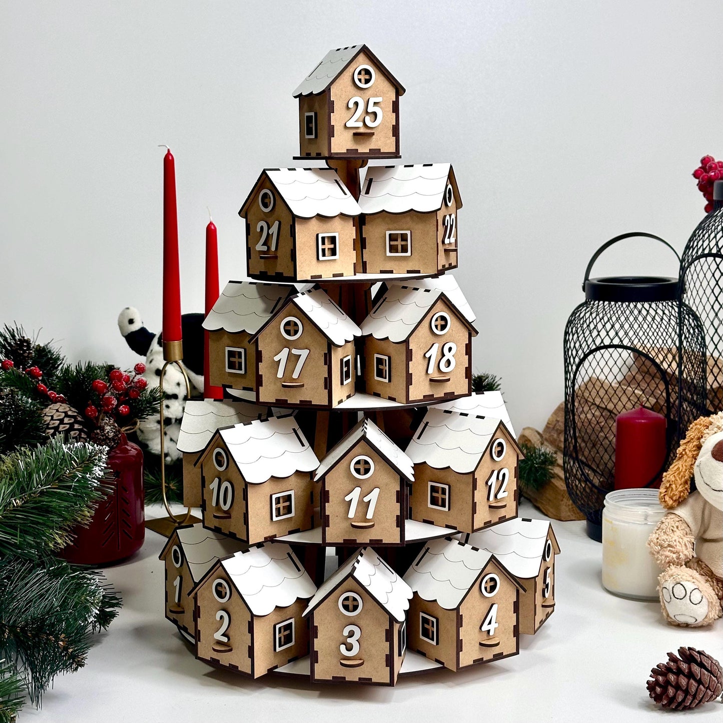 Personalized Advent calendar, Christmas, Wooden Advent calendar, Advent box to fill, Advent Boxes, Fill in Christmas Wooden Advent Calendar