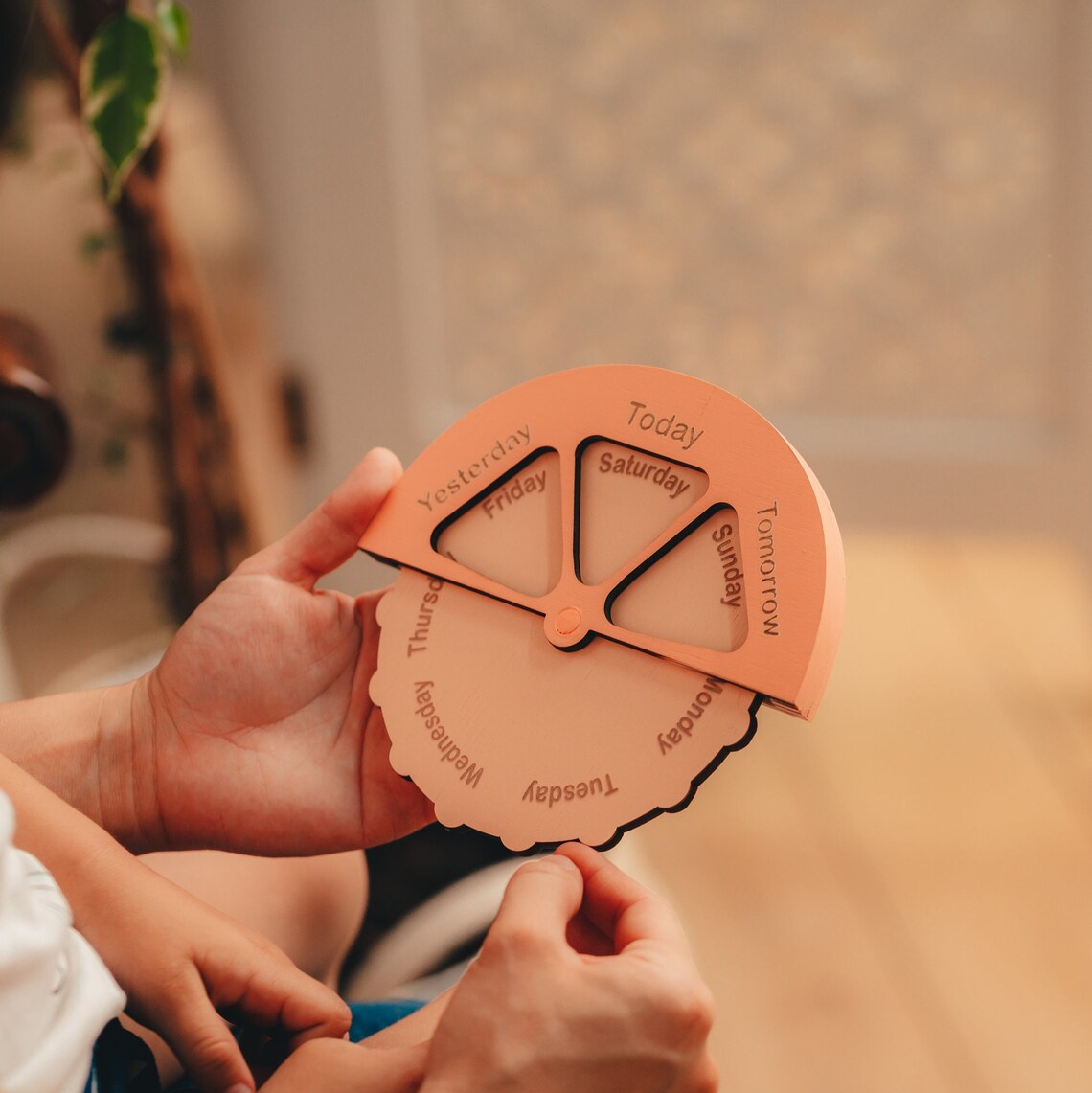 Educational toy Montessori Calendar, Wooden Kid Calendar, Girl Gift Toys For Kids, Sensory Toys Perpetual Calendar