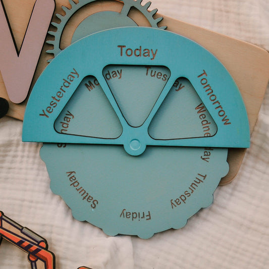 Montessori Calendar Educational toy, Wooden Kid Calendar, Gift Toys For Kids, Sensory Toys Perpetual Calendar Birthday Gift For Boy