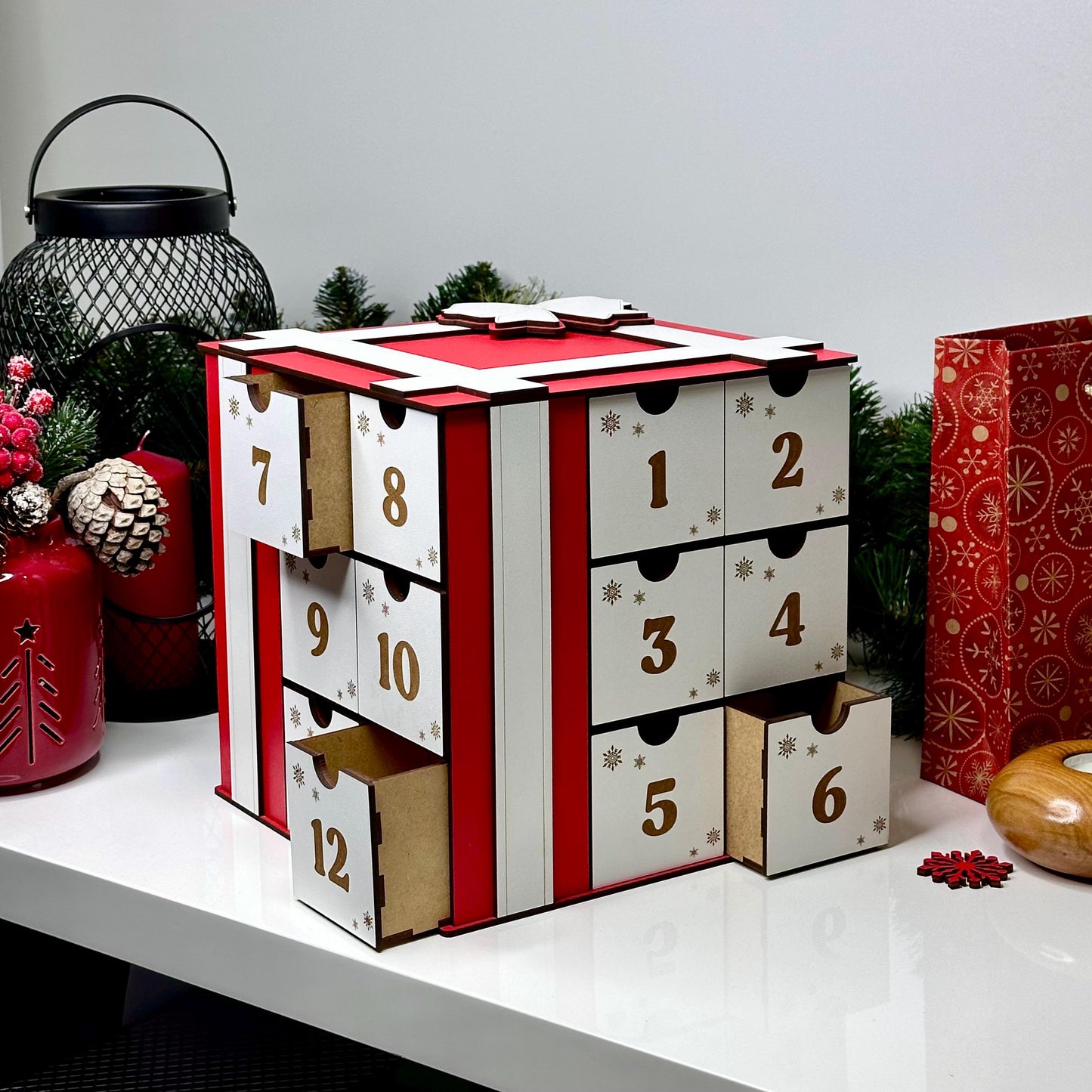 Personalized Wooden Advent Calendar – Christmas Countdown for Kids