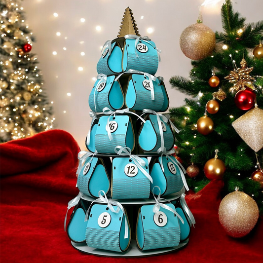 25-day advent calendar, wooden, handmade, festive decoration for children for Christmas