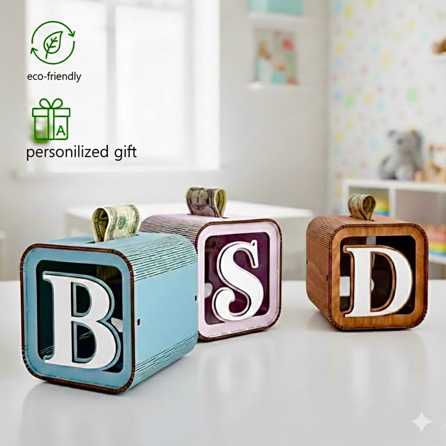 Custom Letter Piggy Bank