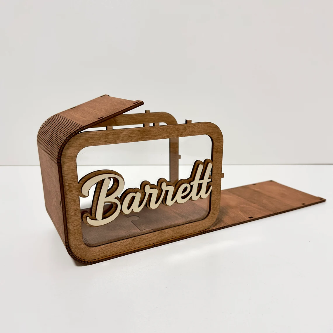 Large 3D personalized wooden piggy bank for children Assembly instructions