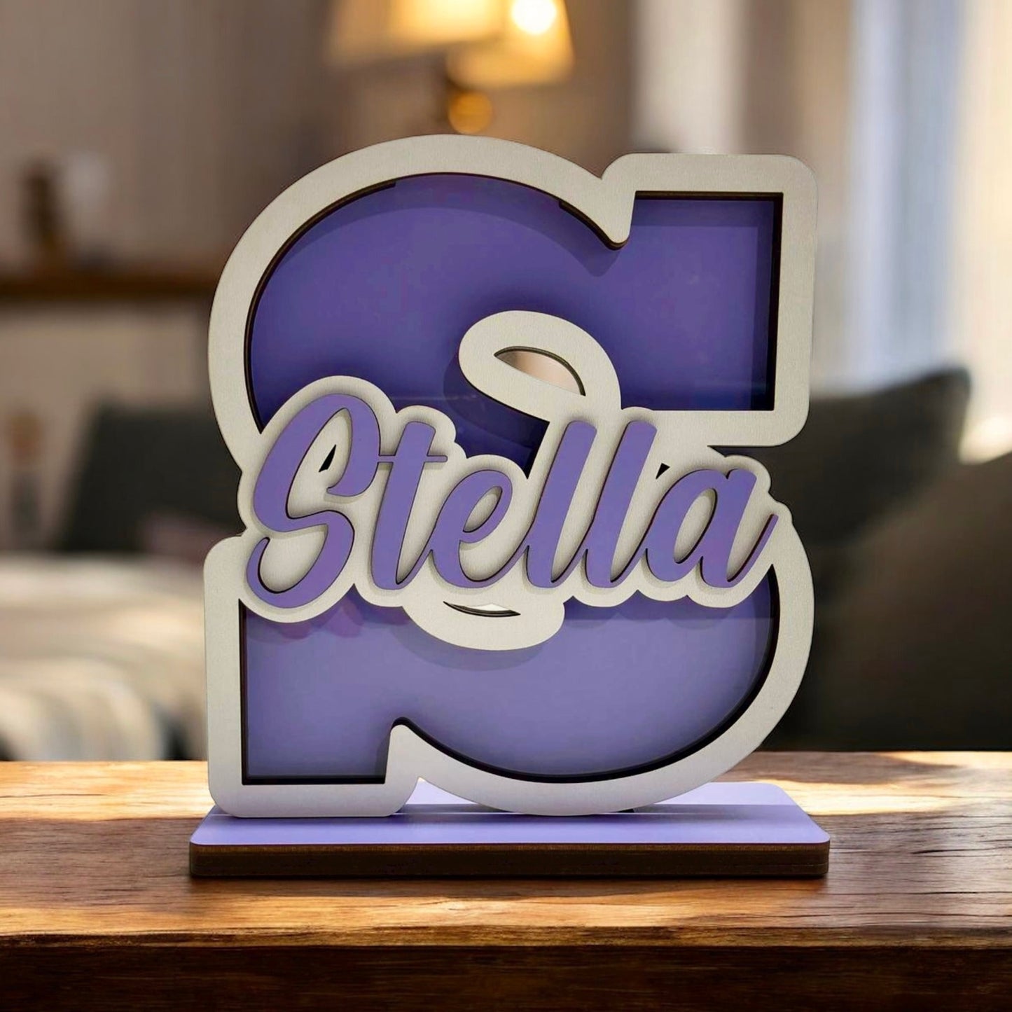 Personalized wooden box for children's coins, box with colors to choose from