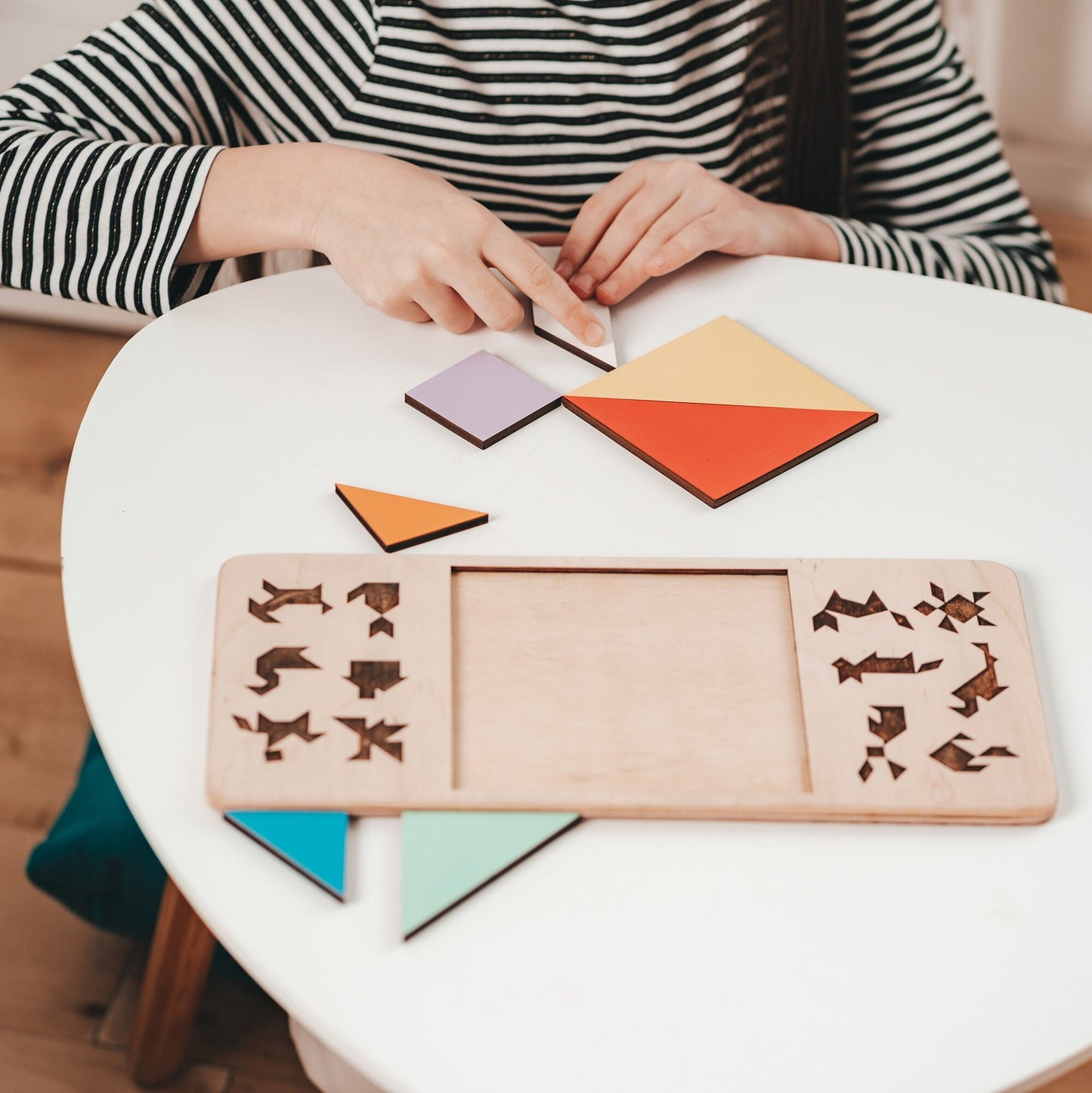 Wooden Geometric Animal Puzzle
