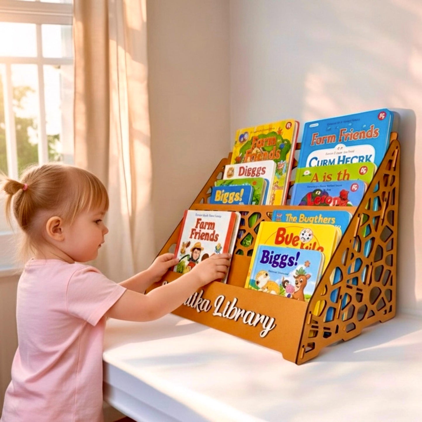 Montessori Book Shelf for Toddlers