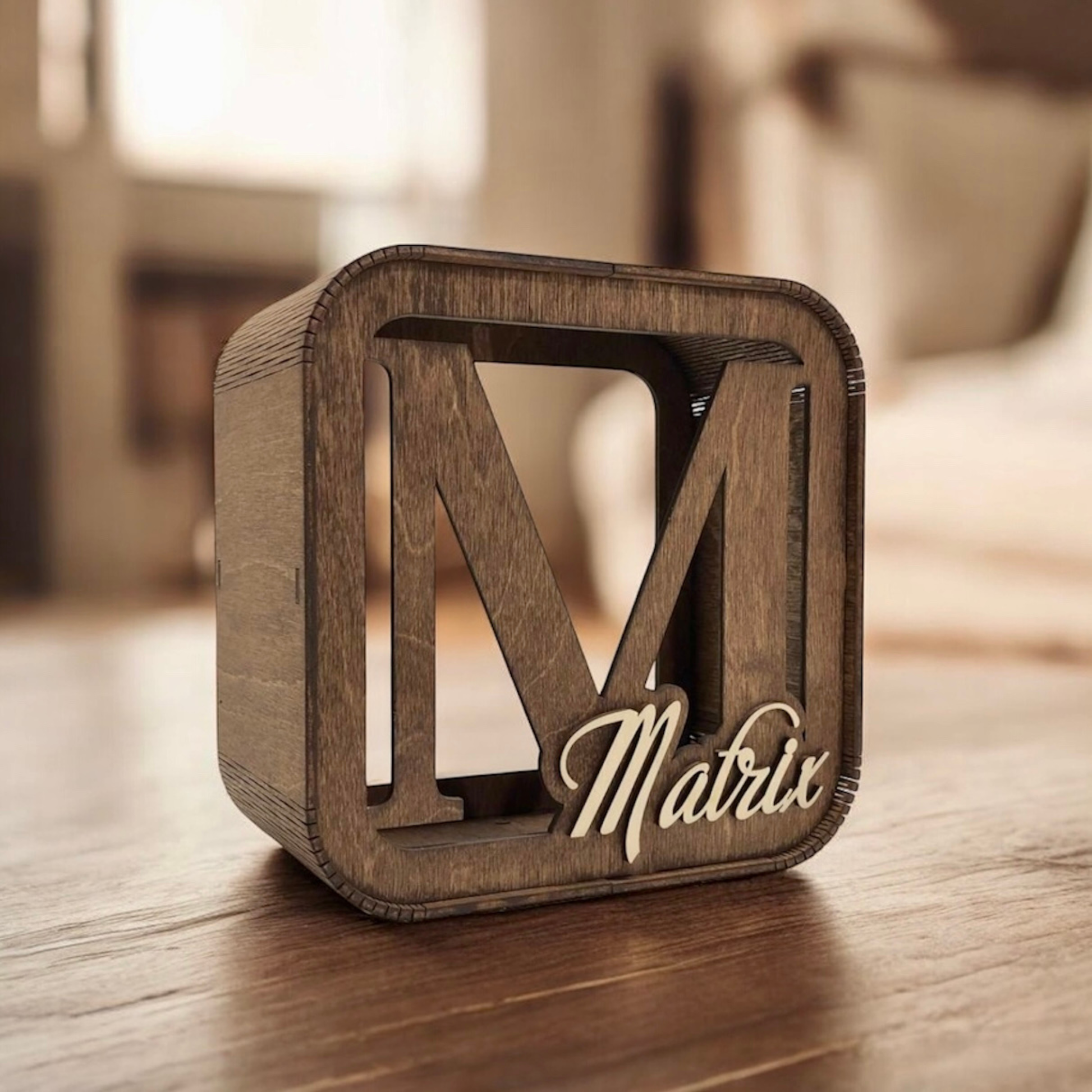 personalized wooden money box for children 