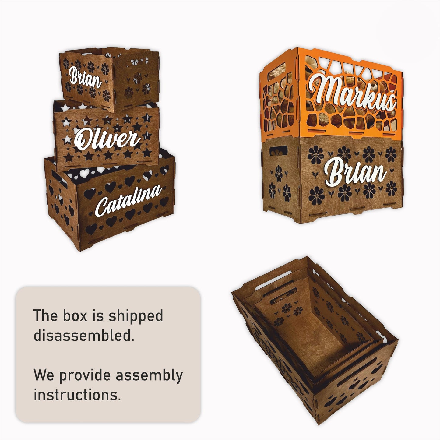 Personalized Wooden Toy Box| Custom Wood Toy Chest | Kids Storage Bench | Personalized